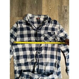 Hanes Pajama Set Mens Small Blue Good Flannel Buffalo Plaid 2 Piece Loungewear